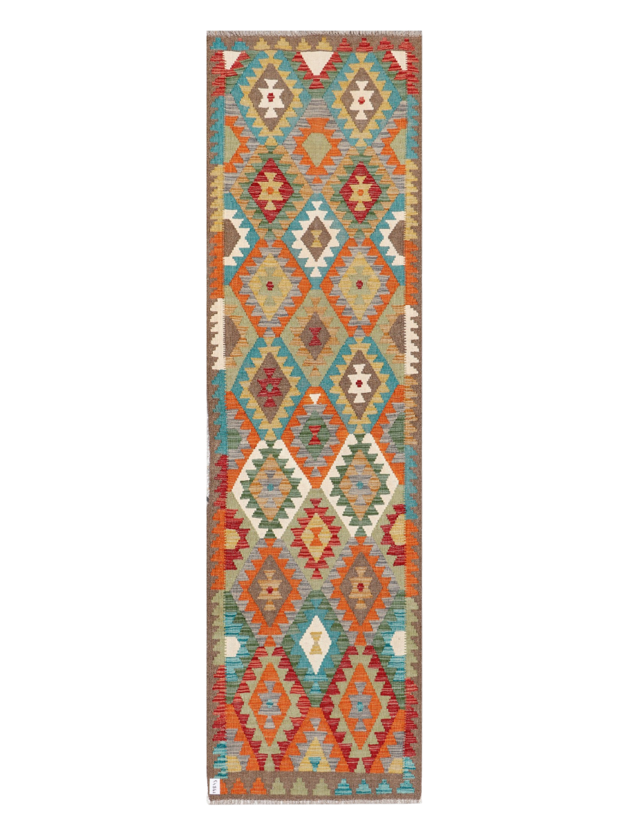 Maimana Afghanistan Kilim Runner Rug - 284 x 79 cm