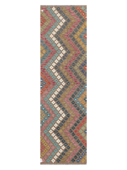 Maimana Afghanistan Kilim Runner Rug - 288 x 84 cm
