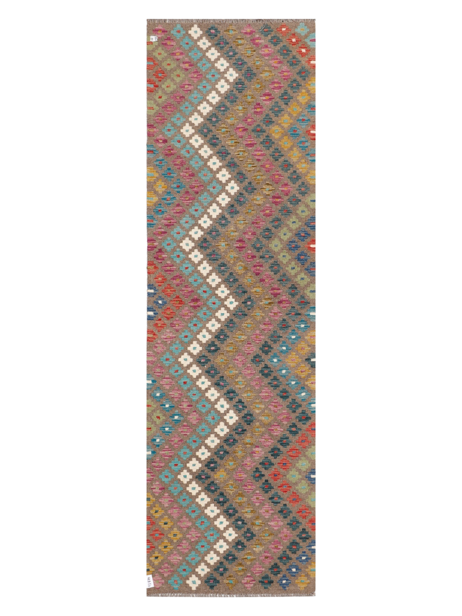 Maimana Afghanistan Kilim Runner Rug - 288 x 84 cm