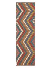 Maimana Afghanistan Kilim Runner Rug - 284 x 85 cm