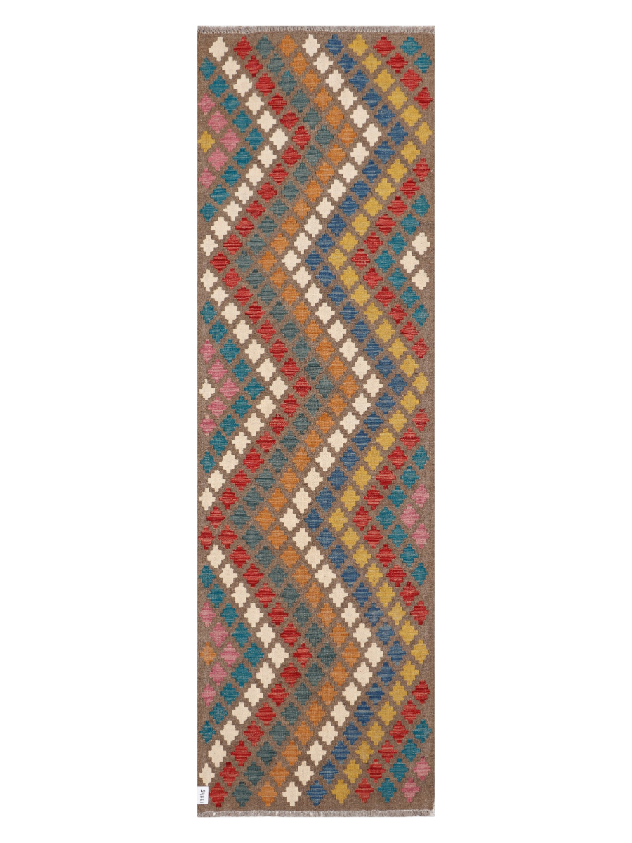 Maimana Afghanistan Kilim Runner Rug - 284 x 85 cm