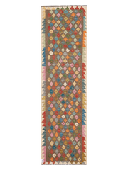 Maimana Afghanistan Kilim Runner Rug - 290 x 83 cm
