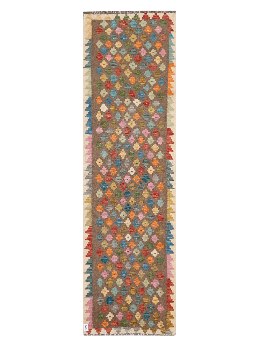 Maimana Afghanistan Kilim Runner Rug - 290 x 83 cm