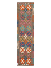 Maimana Afghanistan Kilim Runner Rug - 296 x 81 cm