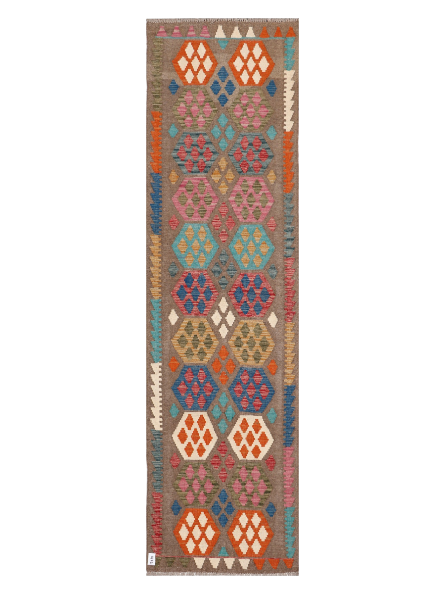 Maimana Afghanistan Kilim Runner Rug - 296 x 81 cm
