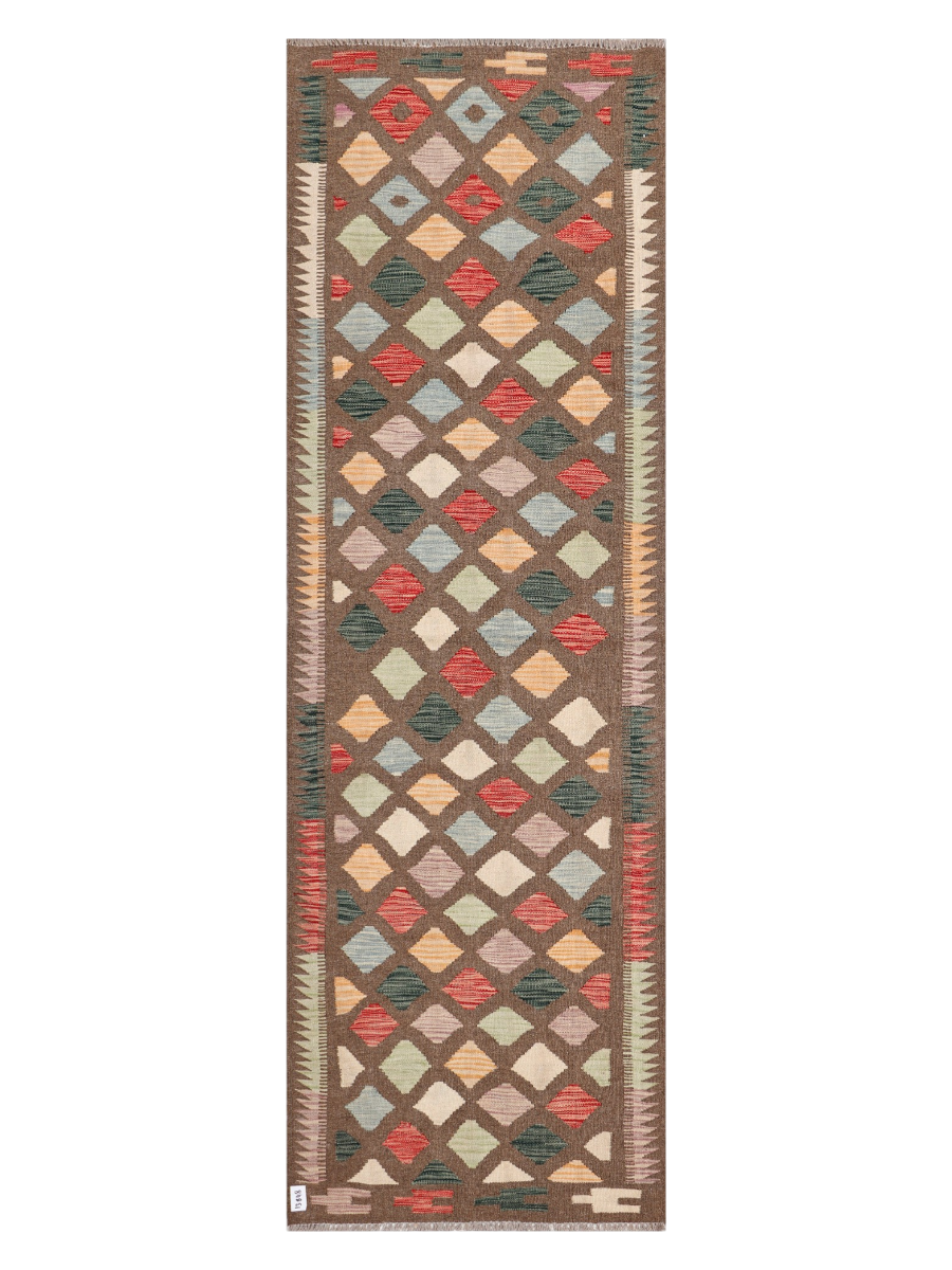 Maimana Afghanistan Kilim Runner Rug - 286 x 91 cm