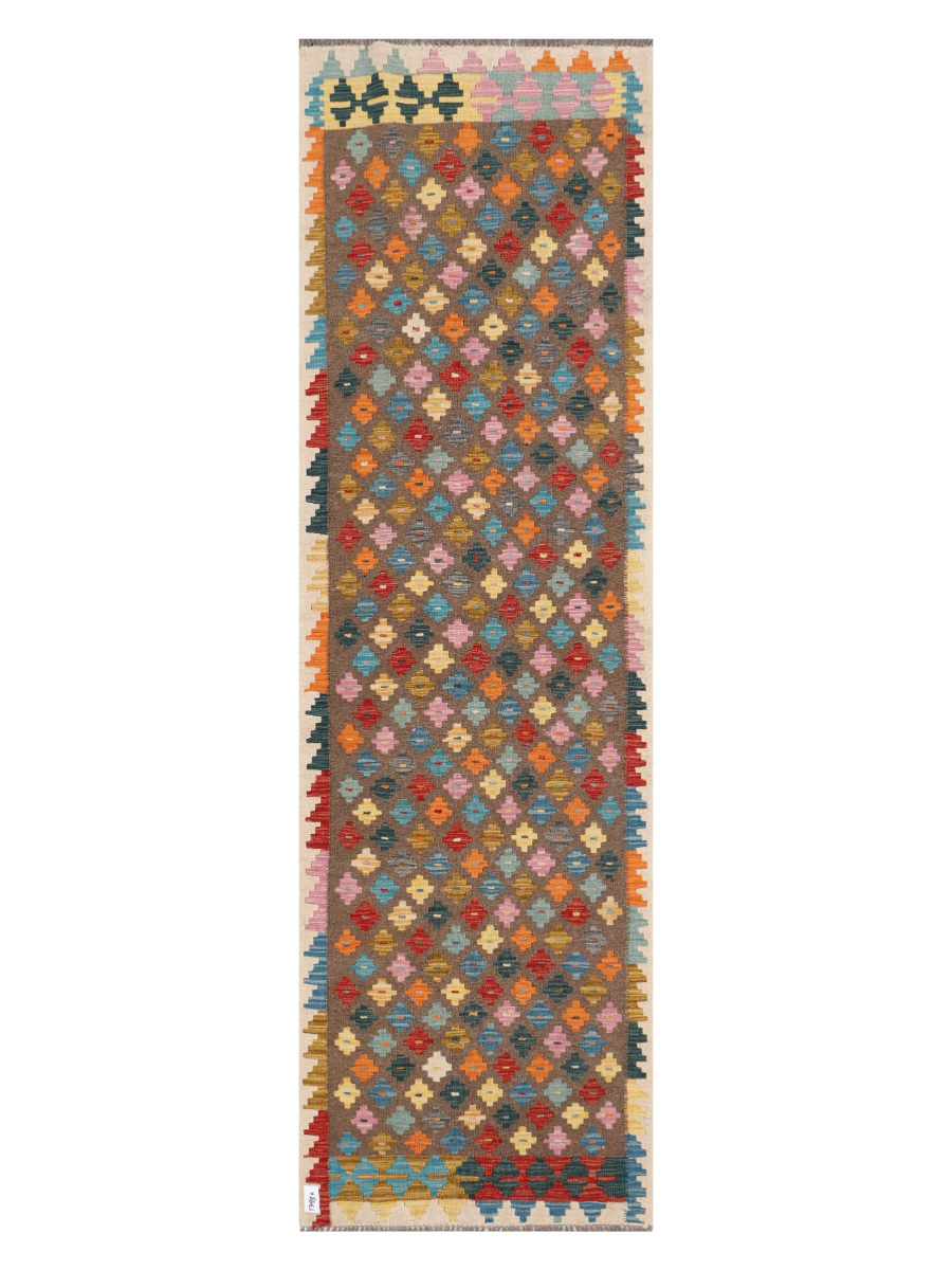 Maimana Afghanistan Kilim Runner Rug - 287 x 85 cm