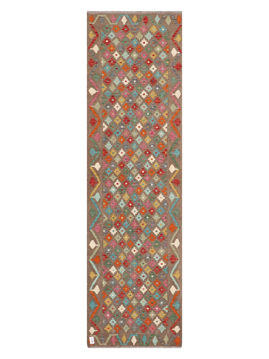 Maimana Afghanistan Kilim Runner Rug - 294 x 83 cm