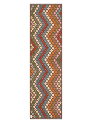 Maimana Afghanistan Kilim Runner Rug - 299 x 84 cm
