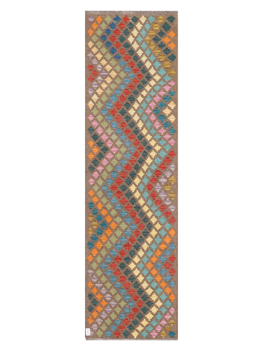 Maimana Afghanistan Kilim Runner Rug - 291 x 82 cm