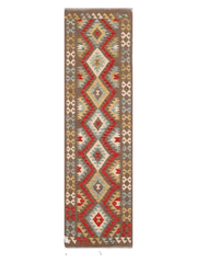 Maimana Afghanistan Kilim Runner Rug - 288 x 82 cm
