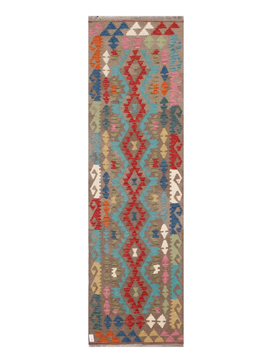Maimana Kilim Runner - 292 × 84 cm (9'7" x 2'9")