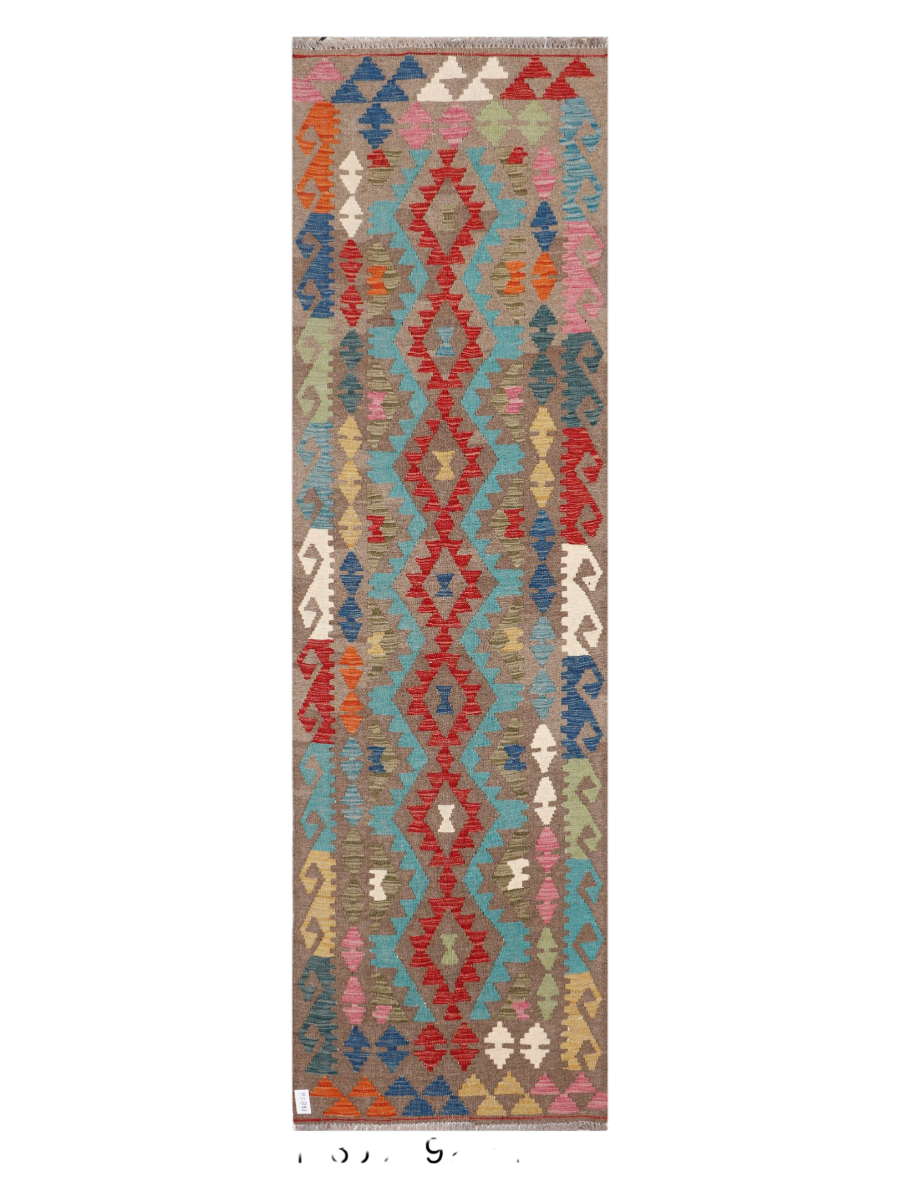 Maimana Afghanistan Kilim Runner Rug - 292 x 84 cm