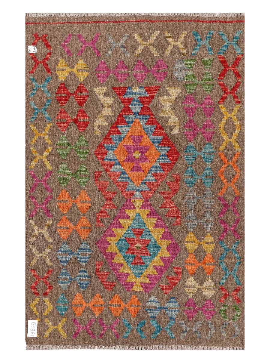 Maimana Afghanistan Kilim Accent Rug - 124 x 81 cm