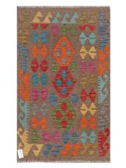 Maimana Afghanistan Kilim Accent Rug - 126 x 75 cm