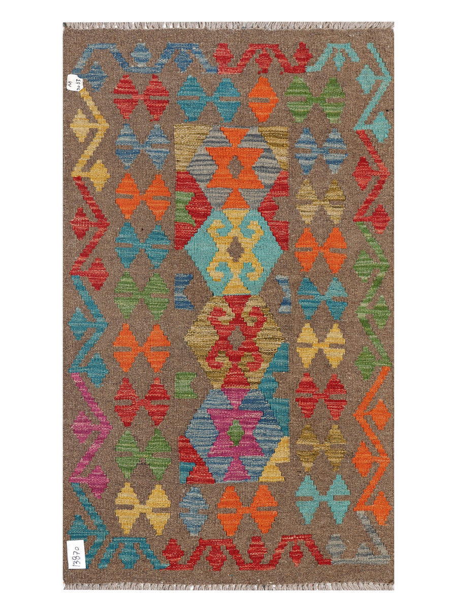 Maimana Afghanistan Kilim Accent Rug - 127 x 74 cm