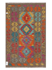 Maimana Afghanistan Kilim Accent Rug - 122 x 76 cm