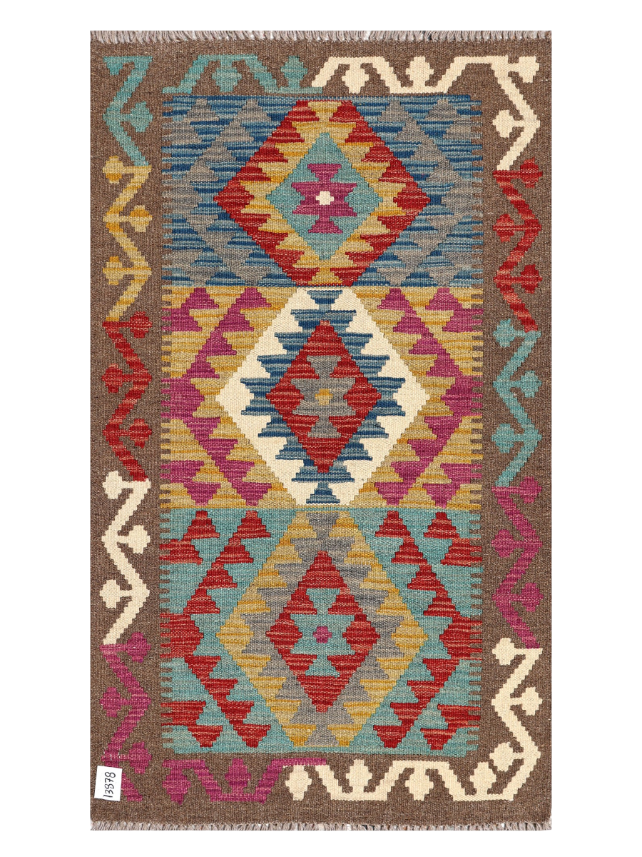 Maimana Afghanistan Kilim Accent Rug - 123 x 71 cm
