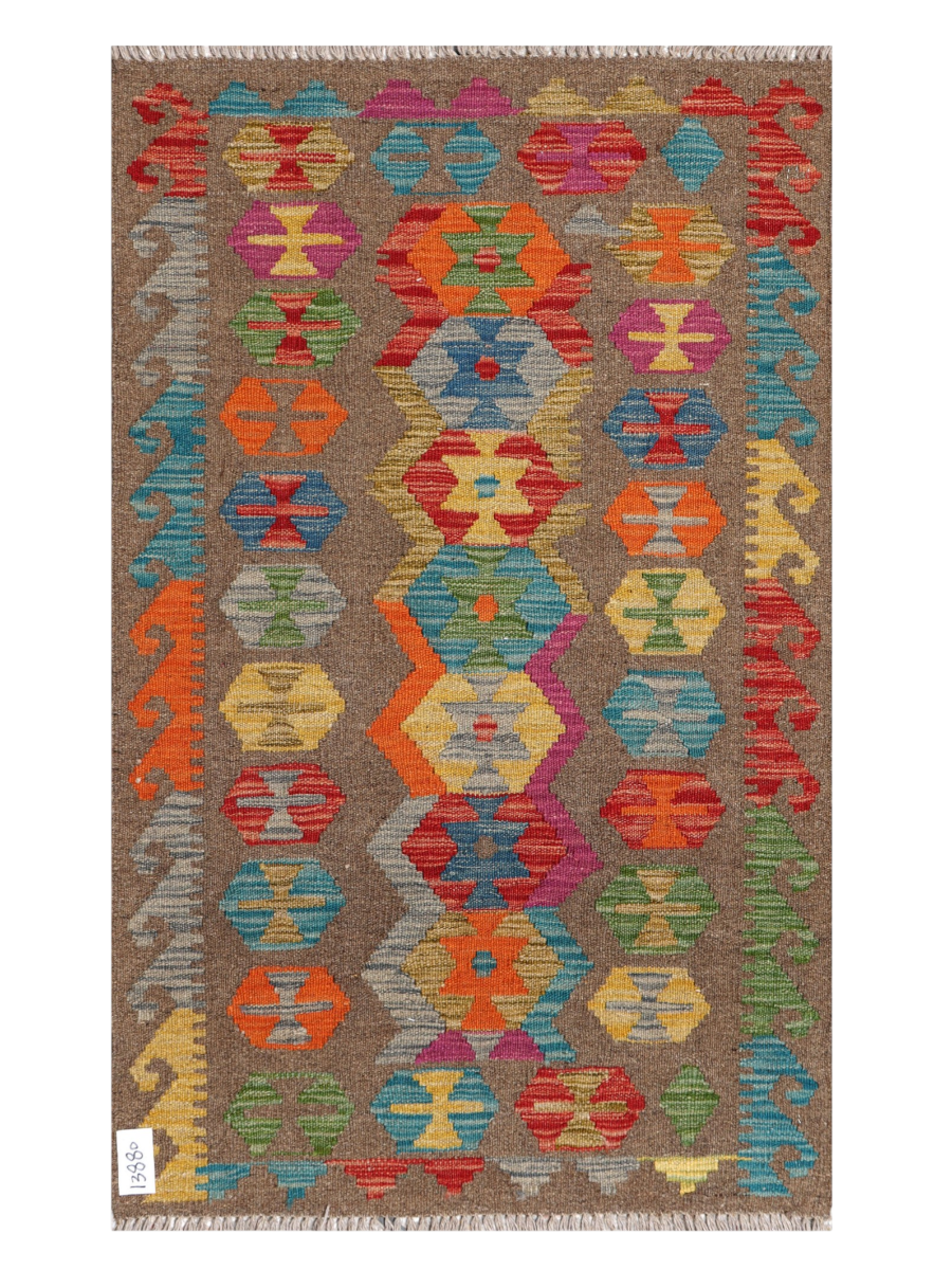 Maimana Afghanistan Kilim Accent Rug - 120 x 73 cm