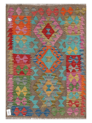 Maimana Afghanistan Kilim Accent Rug - 120 x 84 cm