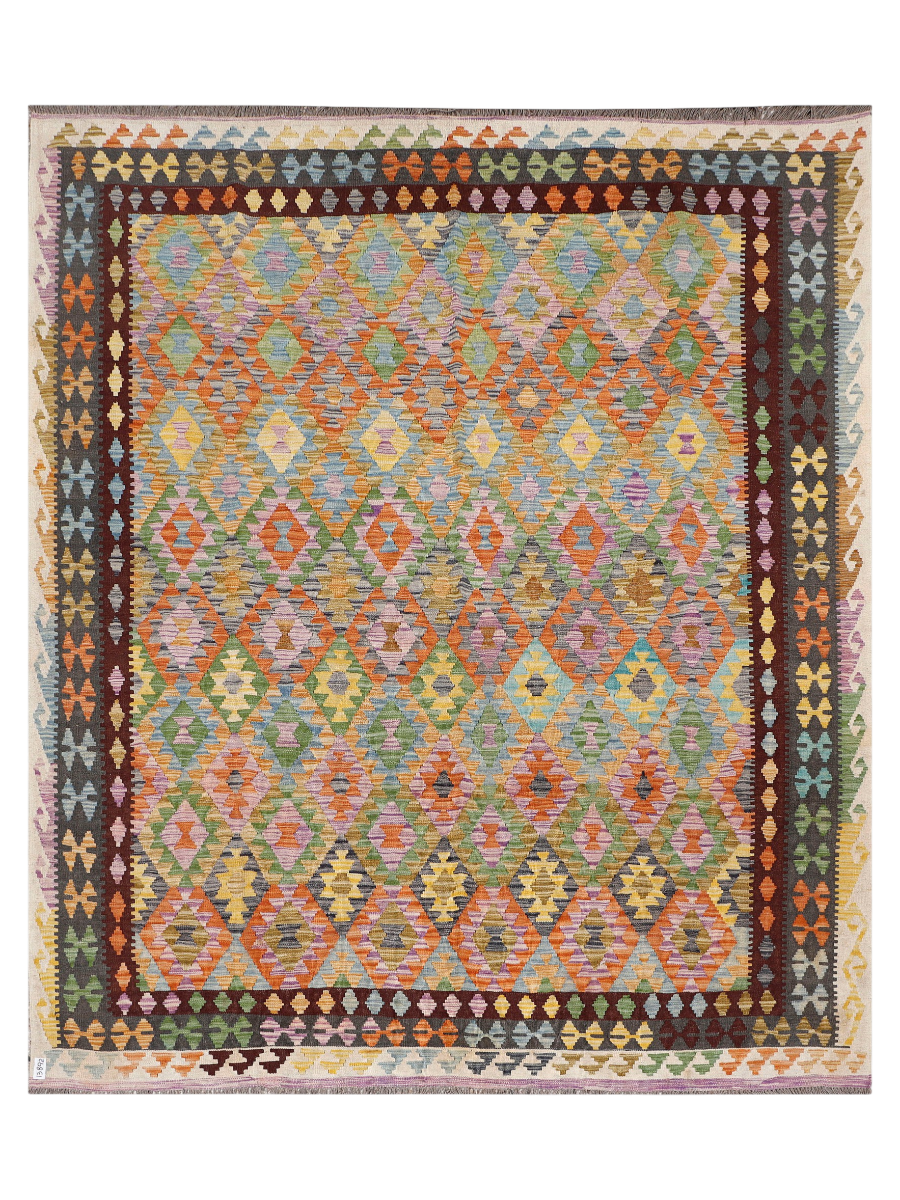 Maimana Afghanistan Kilim Area Rug - 299 x 255 cm