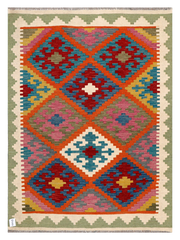 Maimana Afghanistan Kilim Accent Rug - 182 x 133 cm