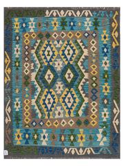 Maimana Afghanistan Kilim Accent Rug - 195 x 150 cm