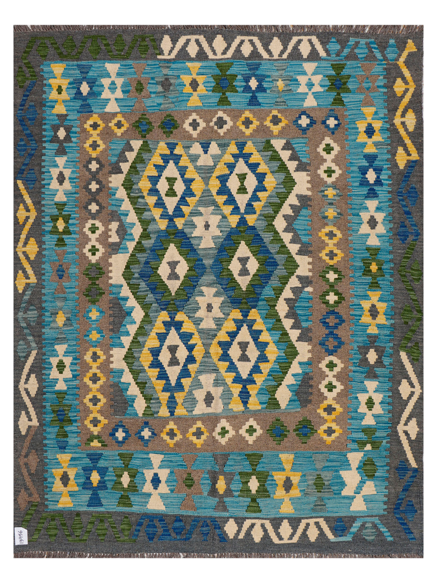 Maimana Afghanistan Kilim Accent Rug - 195 x 150 cm