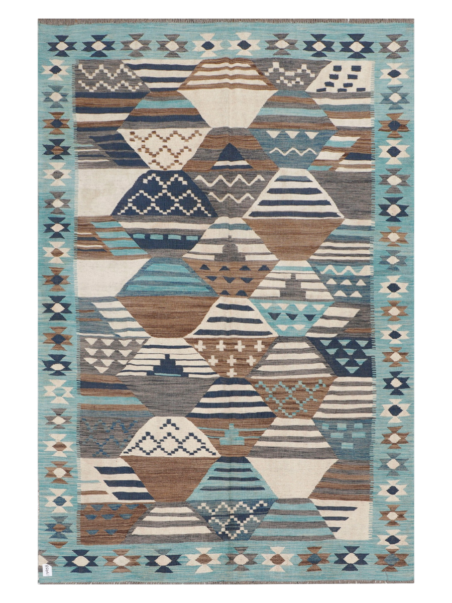 Maimana Afghanistan Kilim Area Rug - 293 x 195 cm