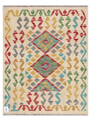 Maimana Afghanistan Kilim Accent Rug - 119 x 92 cm