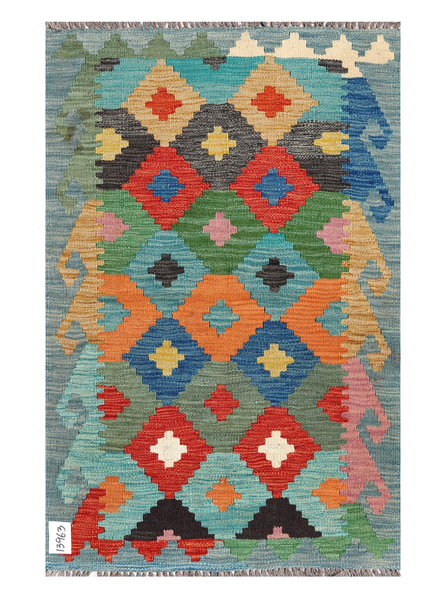 Maimana Afghanistan Kilim Accent Rug - 117 x 75 cm