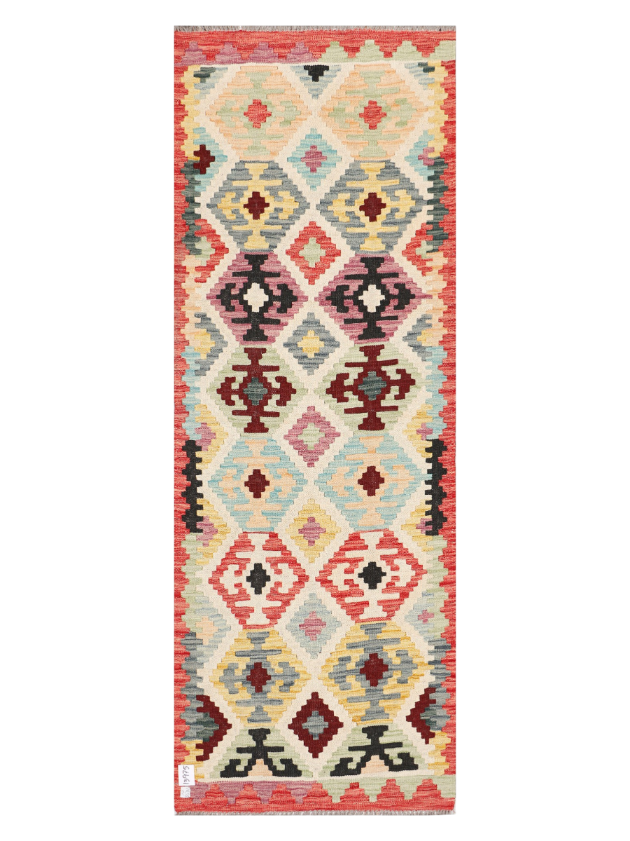 Maimana Afghanistan Kilim Runner Rug - 238 x 85 cm