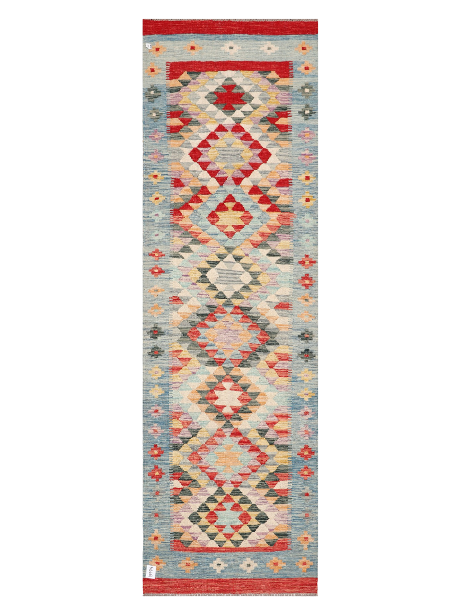Maimana Afghanistan Kilim Runner Rug - 296 x 90 cm