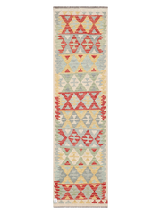 Maimana Afghanistan Kilim Runner Rug - 294 x 80 cm
