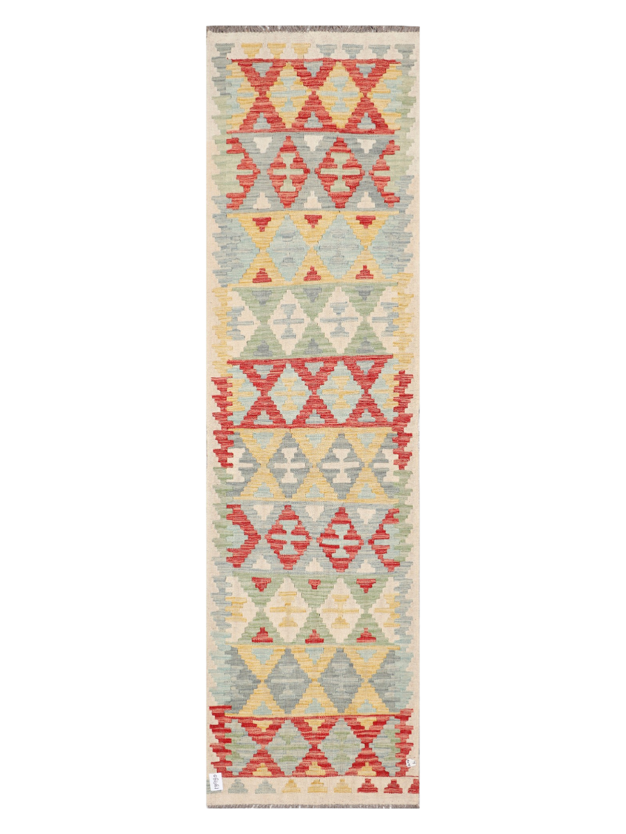 Maimana Afghanistan Kilim Runner Rug - 294 x 80 cm