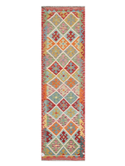 Maimana Afghanistan Kilim Runner Rug - 289 x 81 cm
