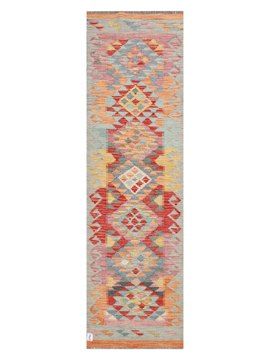Maimana Afghanistan Kilim Runner Rug - 297 x 85 cm