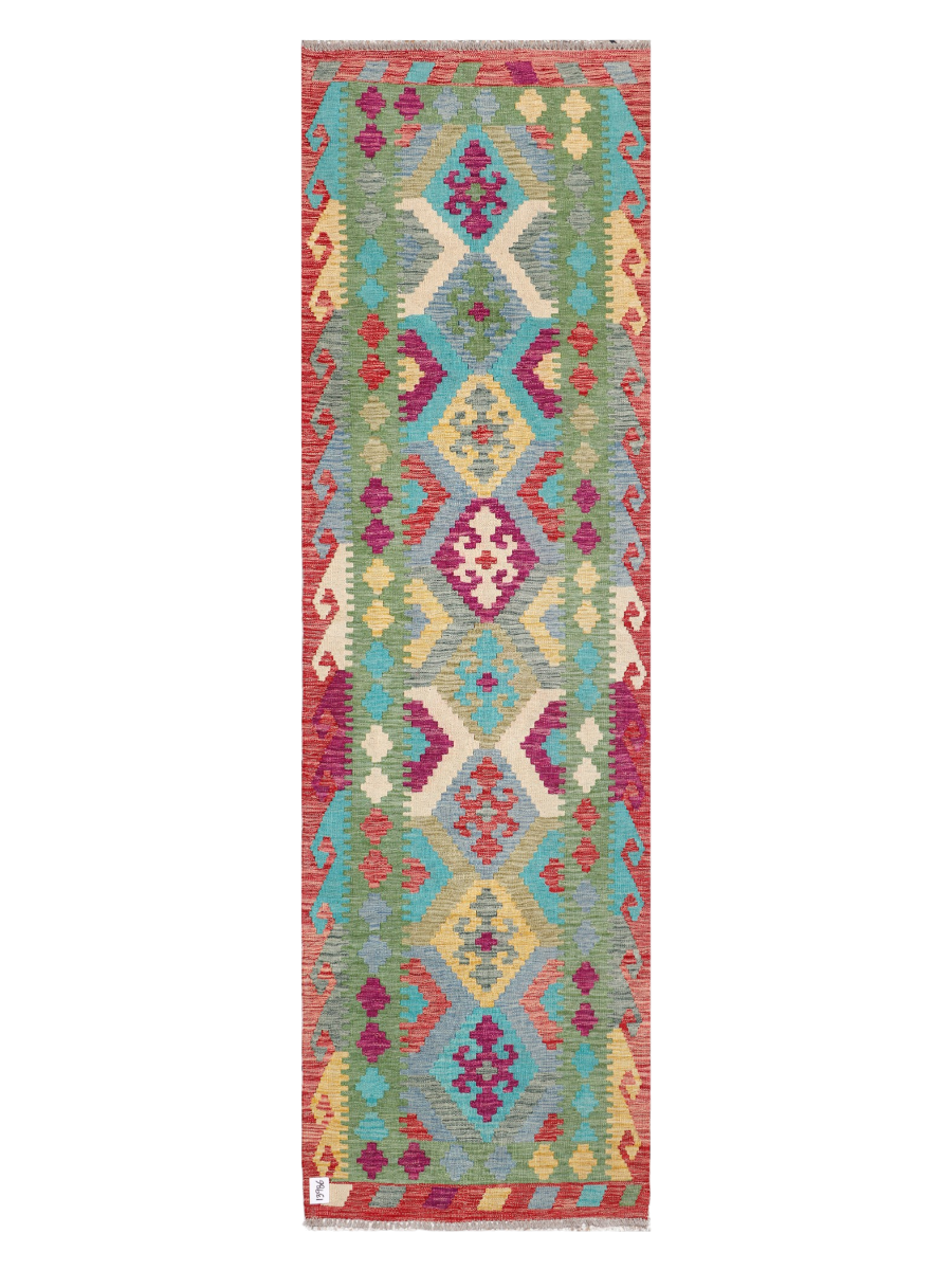 Maimana Afghanistan Kilim Runner Rug - 291 x 85 cm