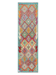 Maimana Afghanistan Kilim Runner Rug - 304 x 88 cm