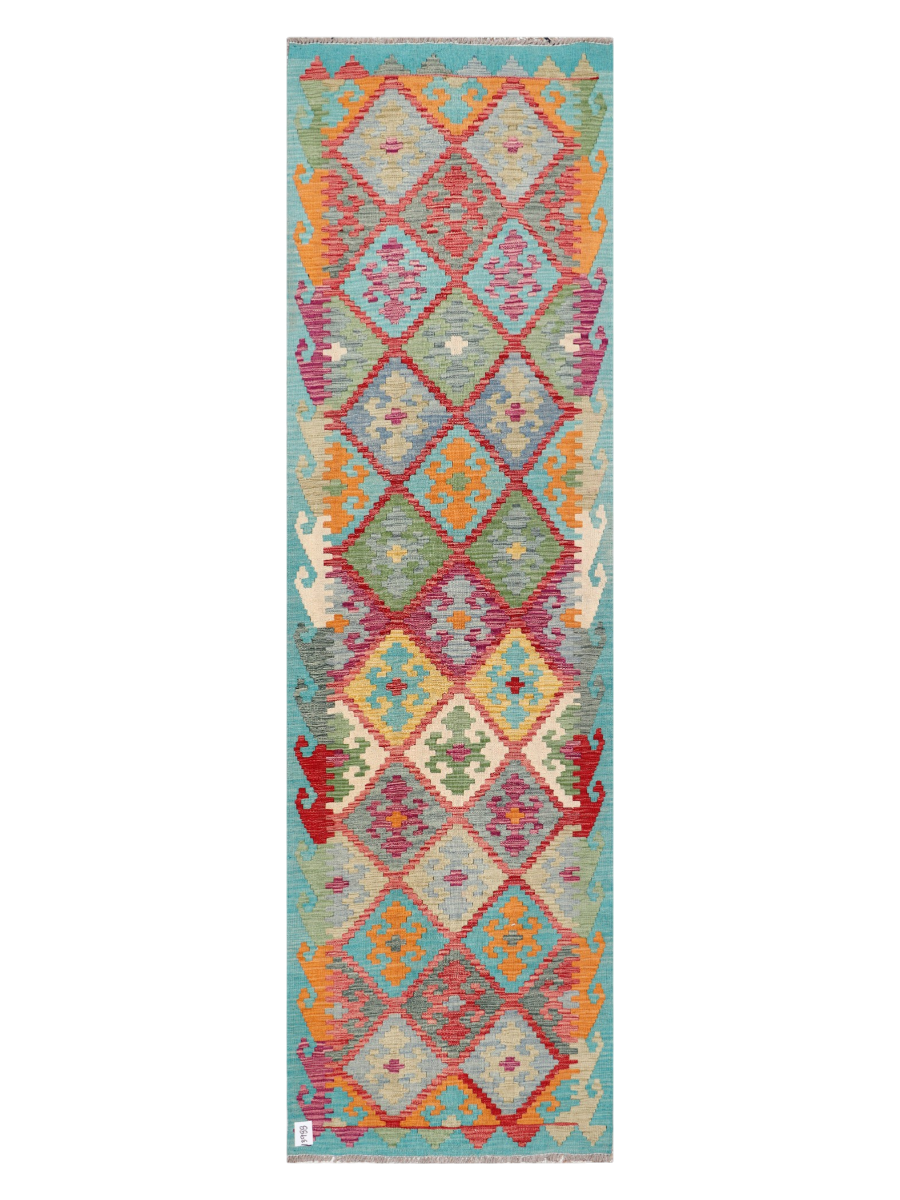 Maimana Afghanistan Kilim Runner Rug - 304 x 88 cm