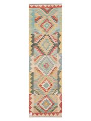 Maimana Afghanistan Kilim Runner Rug - 284 x 83 cm