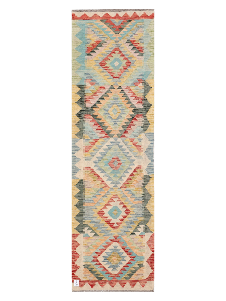 Maimana Afghanistan Kilim Runner Rug - 284 x 83 cm