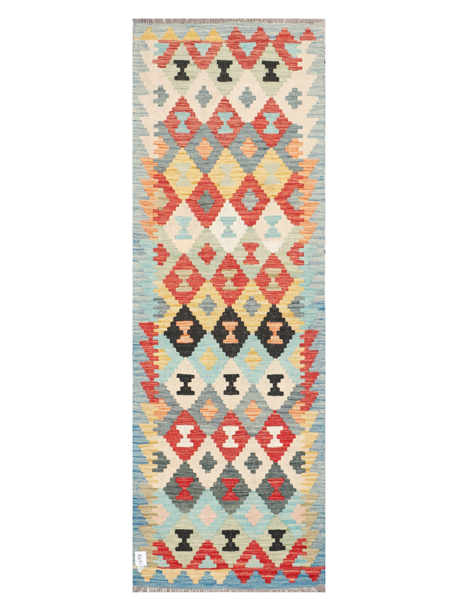 Maimana Afghanistan Kilim Runner Rug - 247 x 83 cm