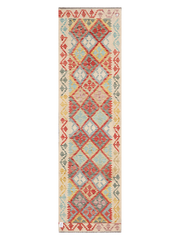 Maimana Afghanistan Kilim Runner Rug - 291 x 81 cm