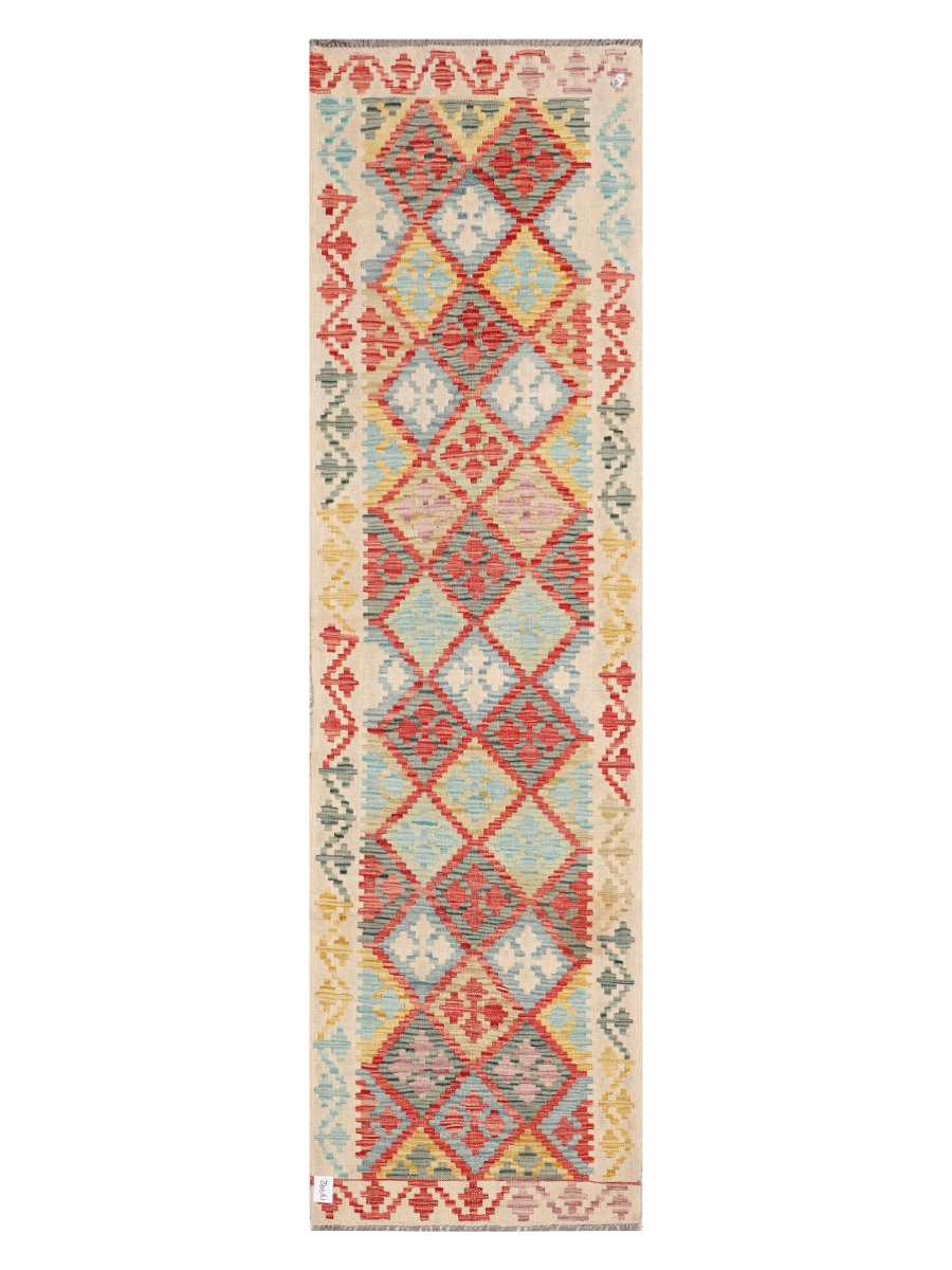 Maimana Afghanistan Kilim Runner Rug - 291 x 81 cm