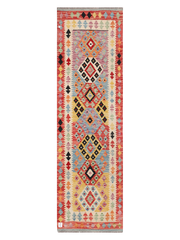 Maimana Afghanistan Kilim Runner Rug - 294 x 86 cm