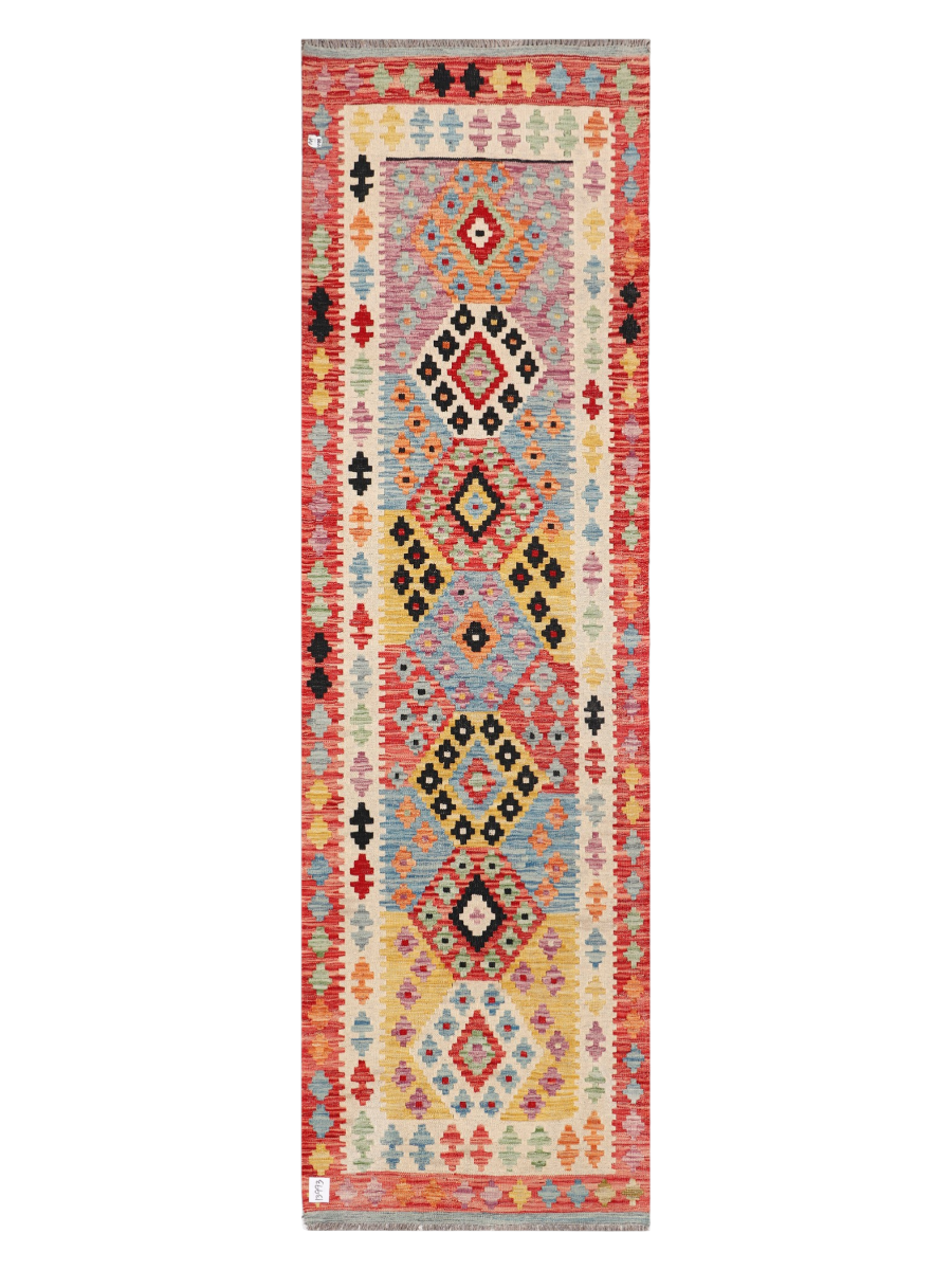 Maimana Afghanistan Kilim Runner Rug - 294 x 86 cm