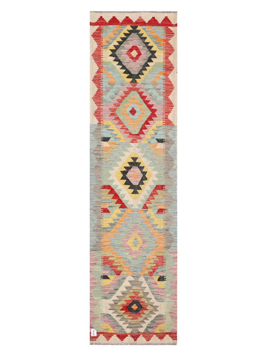 Maimana Afghanistan Kilim Runner Rug - 306 x 80 cm