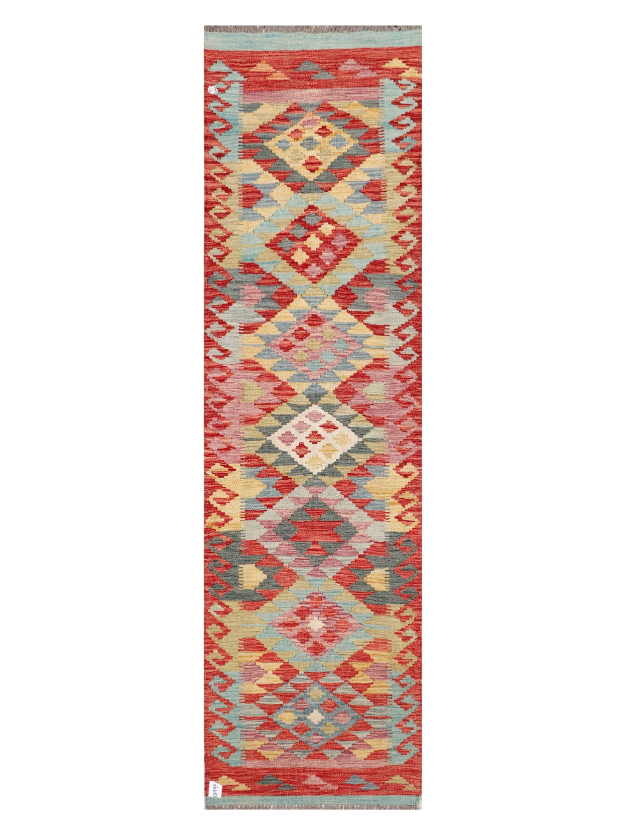 Maimana Afghanistan Kilim Runner Rug - 299 x 83 cm