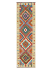 Maimana Afghanistan Kilim Runner Rug - 297 x 86 cm